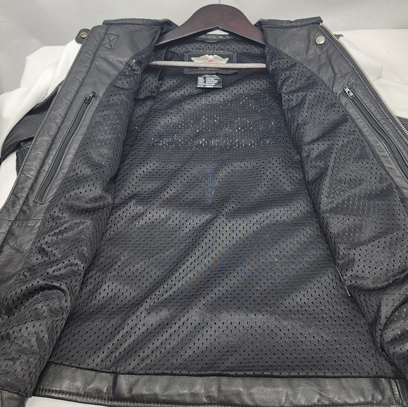 Harley-Davidson Kaleidoscope Leather Jacket Women's Size L - Picture 8 of 10